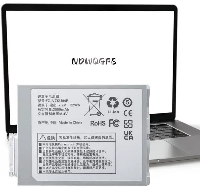 Main image of FZ-VZSU94W FZ-VZSU94R Laptop Battery Compatible with Toughpad FZ-B2 FZ-M1 FZ-B1 FZ-M1C Series Compatible with FZ-VZSU94 FZ-VZSU94JS FZ-VZSU94K FZ-VZSU95 FZ-VZSU95W FZ-VZSU95JS FZ-VZSU0JW
