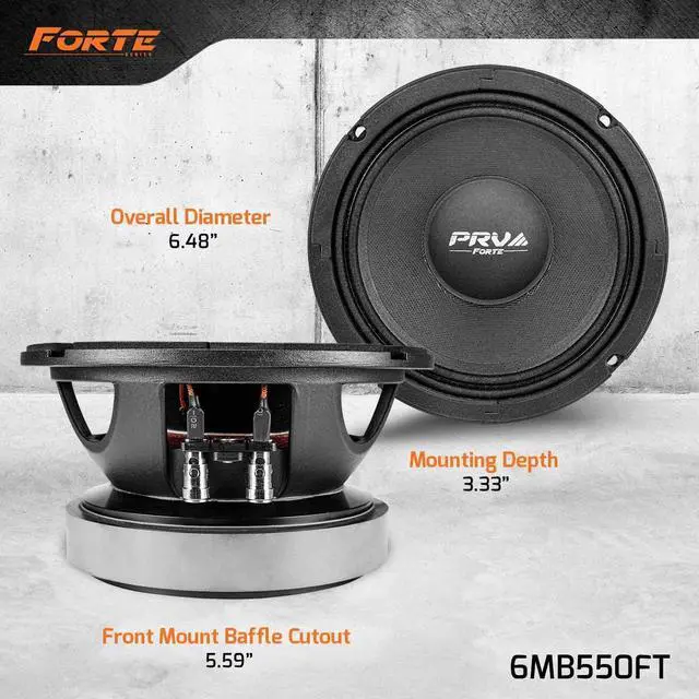 Alt view image 4 of 6 - 6.5 Inch Midbass Speaker 6MB550FT 8 Ohm Loudspeaker with 550 Watts RMS Power, Pro Audio High Excursion Mid Bass Loudspeaker (Single)