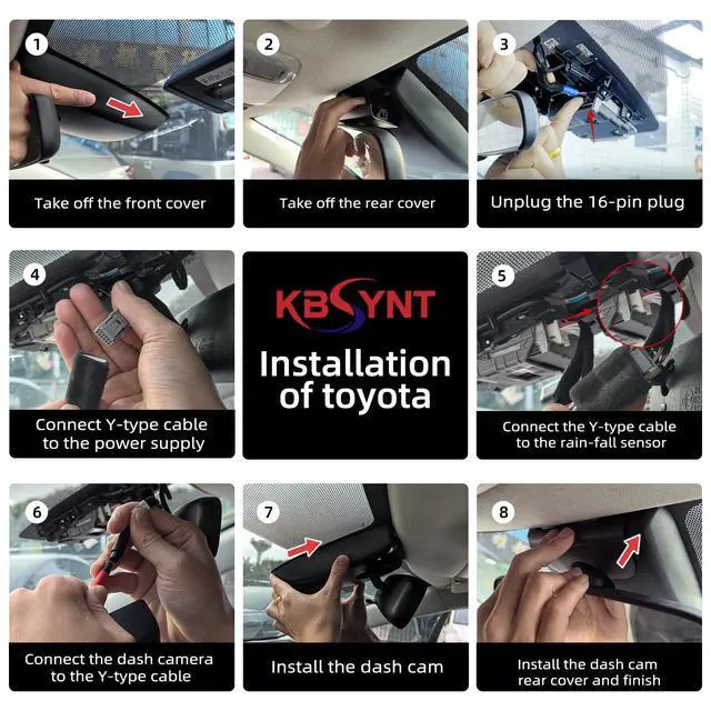 Alt view image 3 of 6 - Front 4K Dash Cam for Toyota Camry 2025 2026,Hybrid LE SE XSE XLE,Easy Installation,OEM-Style,Built-in WiFi & APP,G-Sensor,Plug & Play,Collision Detection,Loop Recording,64G Card