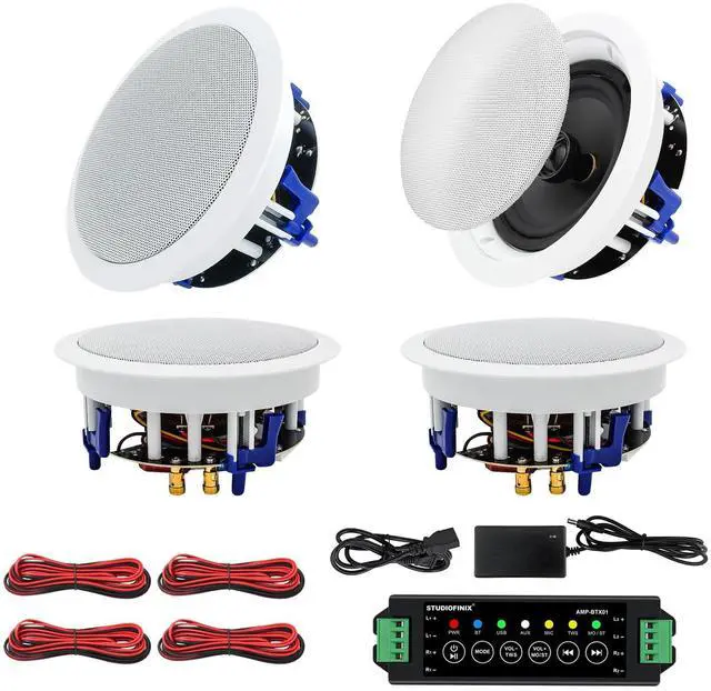 Main image of 6.5 Inch Bluetooth Ceiling Speakers 640Watts 2-Way Great for Home Theater, Living Room, Office, Kichten, Study Room, Basement, Covered Patio and Flush Mounts(4 Speakers)
