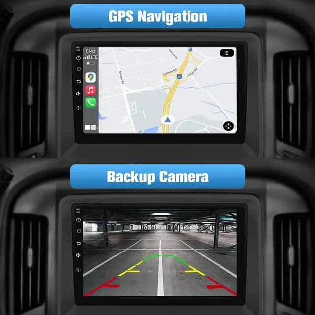 Alt view image 5 of 6 - Android 13 Car Radio Stereo 2G RAM 64G ROM for Chevy Silverado GMC Sierra 2014 2015 2016 2017 2018 with Backup Camera Wireless Carplay Android Auto