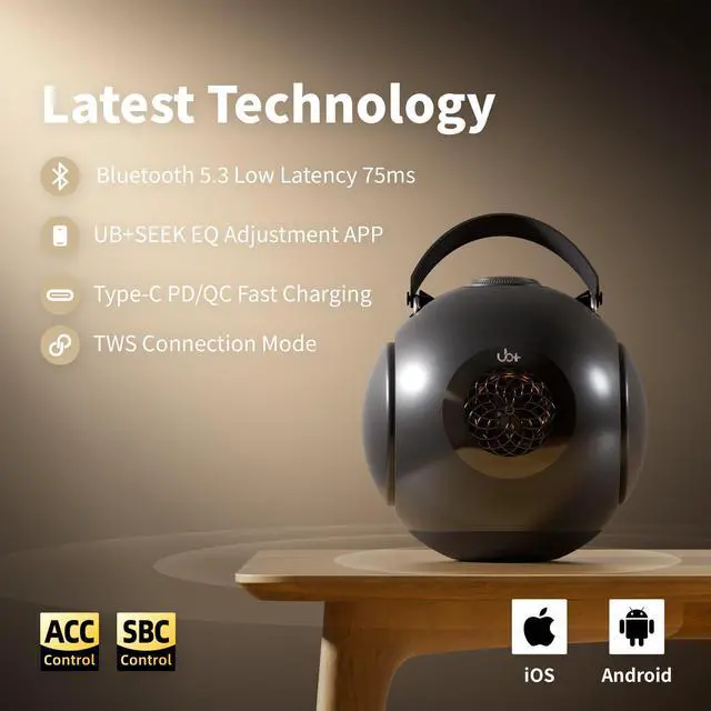 Alt view image 5 of 6 - dB1 Double Bass Bluetooth Speaker | 40W Powerful Hi-Fi Sound with Extreme Deep Bass, 20H Playtime, IPX5 Waterproof & TWS (Satin Metallic Grey) - Premium Bass Boost Technology (Tripod Not Included)