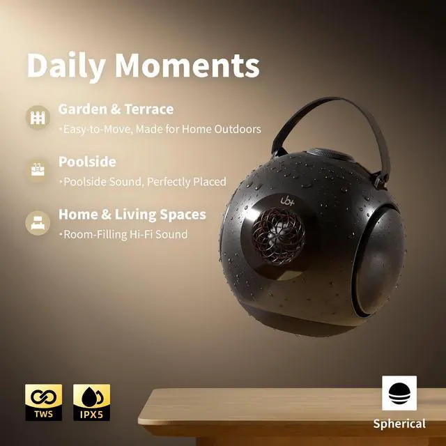 Alt view image 6 of 6 - dB1 Double Bass Bluetooth Speaker | 40W Powerful Hi-Fi Sound with Extreme Deep Bass, 20H Playtime, IPX5 Waterproof & TWS (Satin Metallic Grey) - Premium Bass Boost Technology (Tripod Not Included)