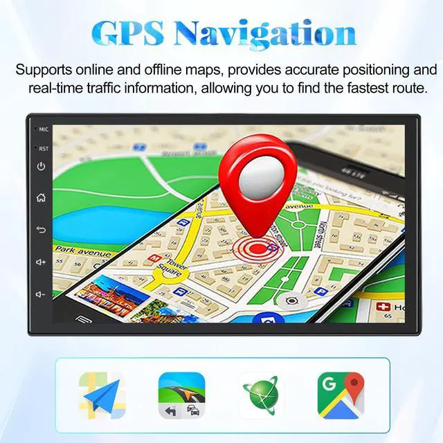 Alt view image 5 of 6 - 4+64G Car Stereo for Toyota Tacoma 1995-2004, 7 Inch Android 15 Double Din Car Radio with Carplay & Android Auto, in-Dash Navigation Radio with Bluetooth Mirror Link WiFi FM Radio & Backup Camera