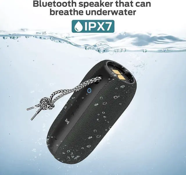 Alt view image 4 of 6 - S320 Bluetooth Speaker, 40W True Wireless,360° Stereo Sound Effect,IPX7 Waterproof, 32 Hour Playing Time,Suitable for Outdoor Portable Speaker,Black