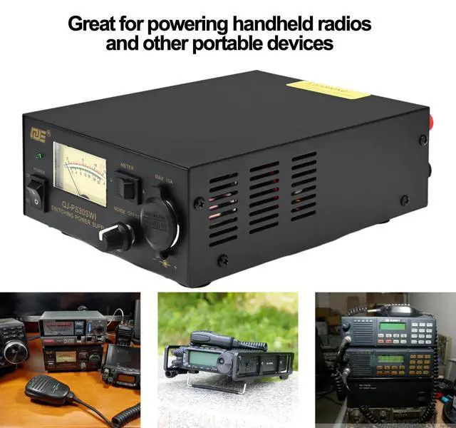Alt view image 4 of 6 - 13.8V 30A Bench Power Supply, Ham Radio Switching Power Supply, Regulated Analog DC Power Supply with Cigarette Plug Socket for CB VHF UHF HAM Amateur Radio, Noise Offset Control