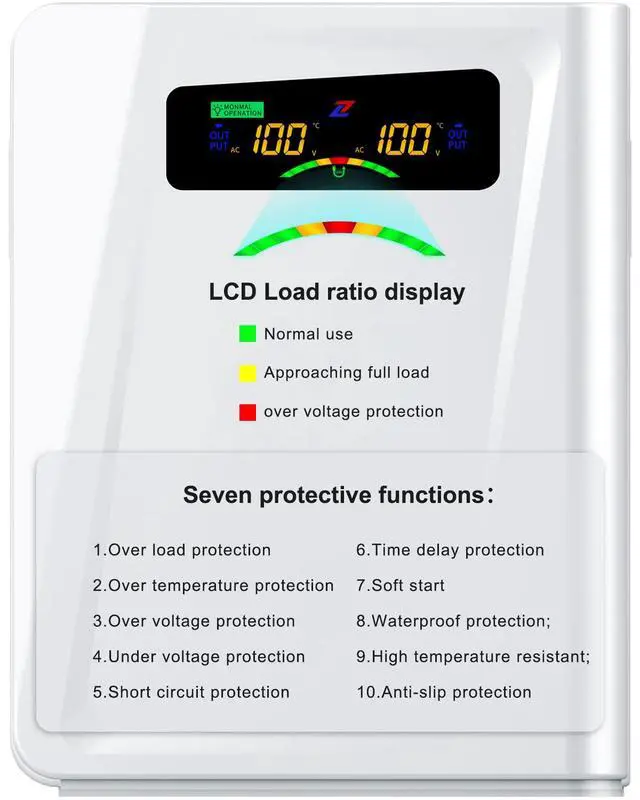 Alt view image 6 of 6 - 120v to 100v Step Down Transformer 1000W Power Voltage Converters, No Noise, Ten Protection Functions,Using Japan Appliances in US