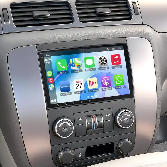 Main image of 4G+64G Car Radio for 2007-2012 Chevrolet Chevy Silverado Impala, GMC Sierra Acadia Enclave Yukon, Buick 8" IPS Touch Screen Car Stereo with GPS Wireless CarPlay/Android Auto, Backup Camera/DSP/SWC