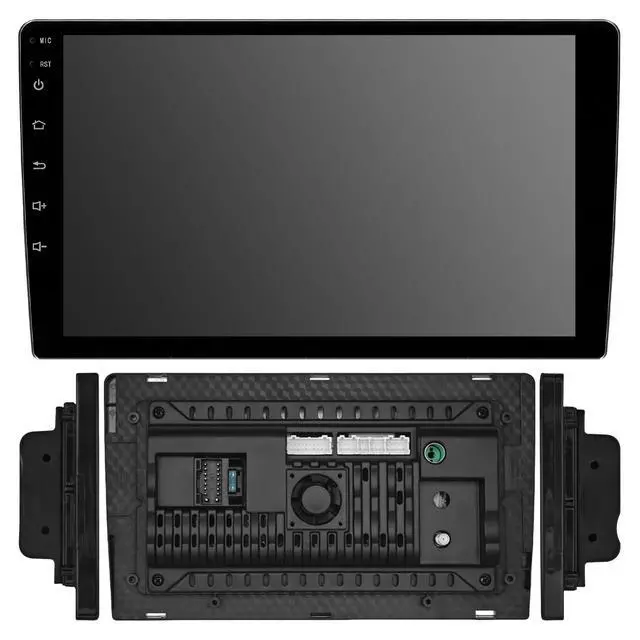 Alt view image 2 of 6 - 9" IPS Full Touch 4Core 2+32G Double Din Car Radio Audio Video Stereo Receivers with Wireless CarPlay Android Auto Backup Camera BT Split Screen WiFi SWC PIP DSP GPS Navigation