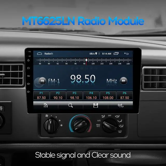Alt view image 4 of 6 - 9" IPS Full Touch 4Core 2+32G Double Din Car Radio Audio Video Stereo Receivers with Wireless CarPlay Android Auto Backup Camera BT Split Screen WiFi SWC PIP DSP GPS Navigation