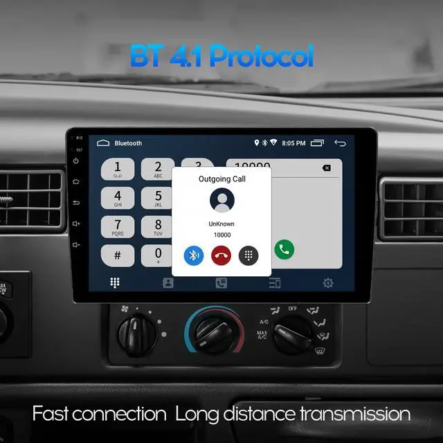 Alt view image 5 of 6 - 9" IPS Full Touch 4Core 2+32G Double Din Car Radio Audio Video Stereo Receivers with Wireless CarPlay Android Auto Backup Camera BT Split Screen WiFi SWC PIP DSP GPS Navigation
