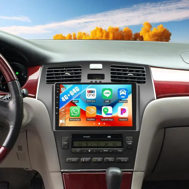 Main image of 4G+64G Android 13 Car Stereo for Lexus ES250 ES300 ES330 2001-2006 9 Inch Touch Screen with CarPlay Android Auto Bluetooth Weather Forecast 59UI GPS Navigation WiFi Network Radio