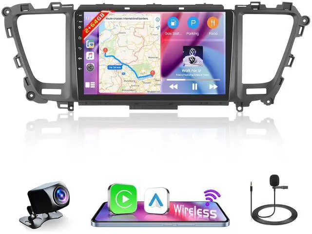 Main image of 2+64G Car Radio for Kia Carnival Sedona 2015-2020 Wireless Carplay/Android Auto, 9 inch IPS Touch Screen Car Stereo with DSP EQ Bluetooth GPS Navigation FM RDS WiFi SWC + Backup Cam