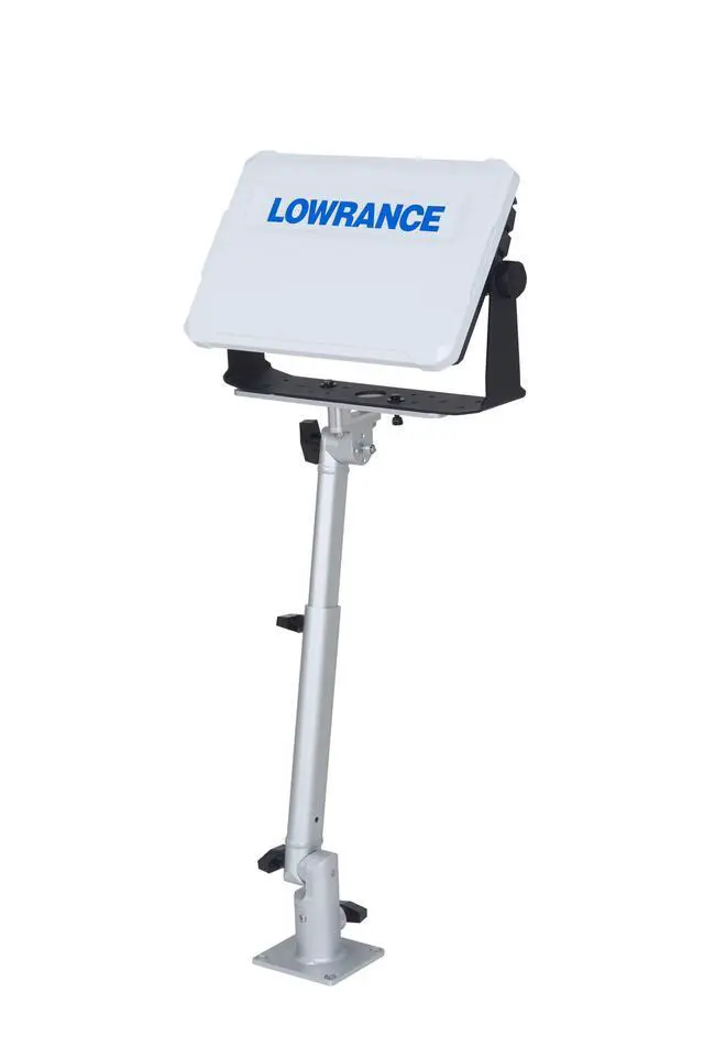 Alt view image 4 of 4 - Marine Electronic Mount, Fish Finder Bracket, Anodized Aluminum 350 Degree Swivel Monitor Mount with Adjustable Height, Easy Install, Mounting Plate Fits Most Monitors