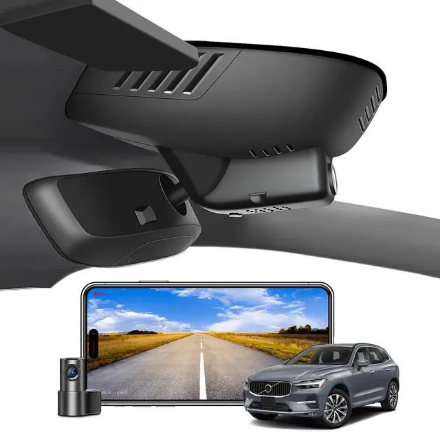 Main image of Front 4K & Rear 1080P Dash Cam Custom for Volvo XC60 2022 2023 2024 2025 2026 (Model D), B5 B6 T8 Accessories, UHD 2160P Video,OEM Look, WiFi & App, Loop Recording, G-Sensor, GPS, 128GB Card