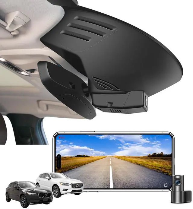 Main image of Front 4K & Rear 1080P Dash Cam Custom for XC60 2018 2019 2020 2021(Model C),T5 T6,Integrated OEM Look, UHD 2160P Video, WiFi & App,Loop Recording,G-Sensor,Easy to Install,128GB Card