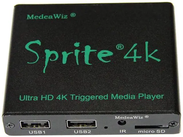 Alt view image 2 of 4 - ® DV-S4 Sprite® Looping 4K Media Player Seamless Audio Video Auto Repeater 2160p 60Hz HDMI, NTSC and PAL Outputs Trigger Input and Serial Control