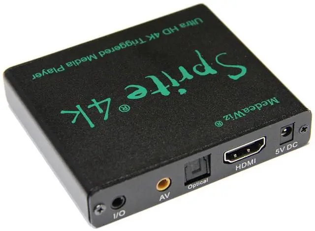 Alt view image 3 of 4 - ® DV-S4 Sprite® Looping 4K Media Player Seamless Audio Video Auto Repeater 2160p 60Hz HDMI, NTSC and PAL Outputs Trigger Input and Serial Control
