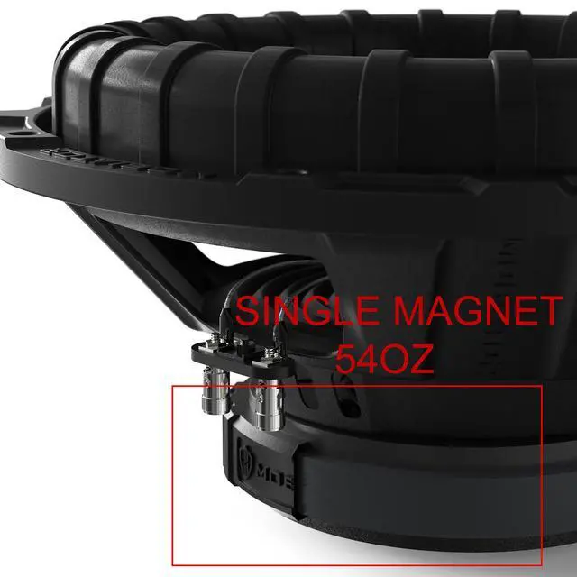 Alt view image 3 of 4 - 12'' Car Subwoofer 1400W Max 350W RMS, Single Magnet(54Oz), 2 Inch 4Layer Voice Coil, Single 4 Ohm, Easy to Install, Black-S124 (MB-S124)