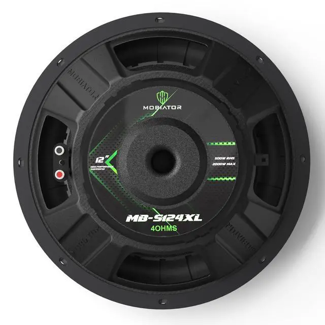 Alt view image 4 of 4 - 12'' Car Subwoofer 1400W Max 350W RMS, Single Magnet(54Oz), 2 Inch 4Layer Voice Coil, Single 4 Ohm, Easy to Install, Black-S124 (MB-S124)