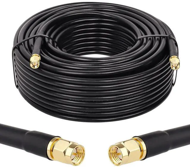 Main image of KMR240 SMA Male to SMA Male Coaxial Cable 50 ohm Coax Ultra Low Loss Antenna Extension for 3G/4G/5G/LTE Network Equipment, GPS, RF Radio (100FT)