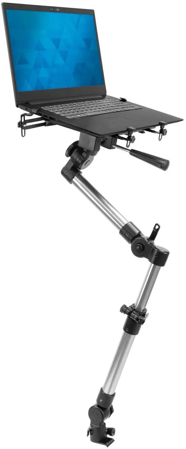 Main image of Car Laptop Mount, No-Drill Vehicle Laptop Stand for Vehicle & Truck, Full Motion Computer Holder for Cars Vans SUVs, Adjustable Height 1422.25, Fits Notebooks Up to 17 with Cooling Tray