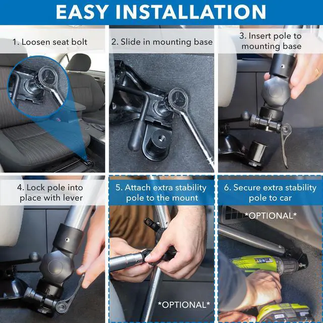 Alt view image 3 of 4 - Car Laptop Mount, No-Drill Vehicle Laptop Stand for Vehicle & Truck, Full Motion Computer Holder for Cars Vans SUVs, Adjustable Height 1422.25, Fits Notebooks Up to 17 with Cooling Tray