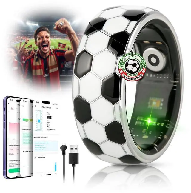 Main image of Smart Ring & Wireless Charging CasePro Athlete Grade Precision Sports Tracking2026 World Tournament Soccer Fan Smart Ring for Women & Men, Fitness Wearable Device for Training & Sleep Tracking 11#