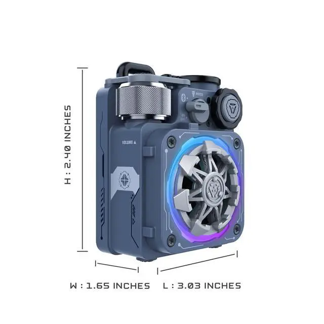 Alt view image 2 of 4 - Cyber Cube-Pro Bluetooth Speaker, Bluetooth 5.0, Portable Speaker with Fidget Spinner, Crystal Clear Sound with RGB Led Light Wireless Speaker, Waterproof Speakers for Indoor Outdoor