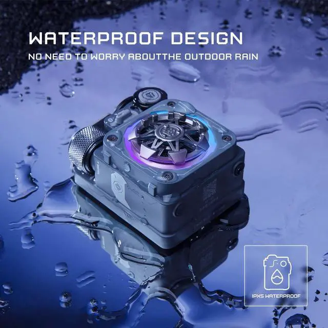 Alt view image 3 of 4 - Cyber Cube-Pro Bluetooth Speaker, Bluetooth 5.0, Portable Speaker with Fidget Spinner, Crystal Clear Sound with RGB Led Light Wireless Speaker, Waterproof Speakers for Indoor Outdoor