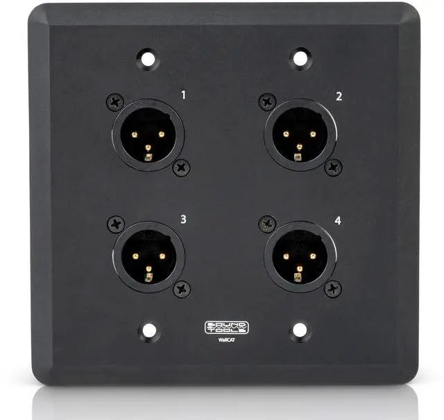 Main image of Wall CAT MX-B (Male, Black) - Audio Over Shielded CAT Cable. Capable of Sending Analog Audio, DMX, Clear-Com and AES