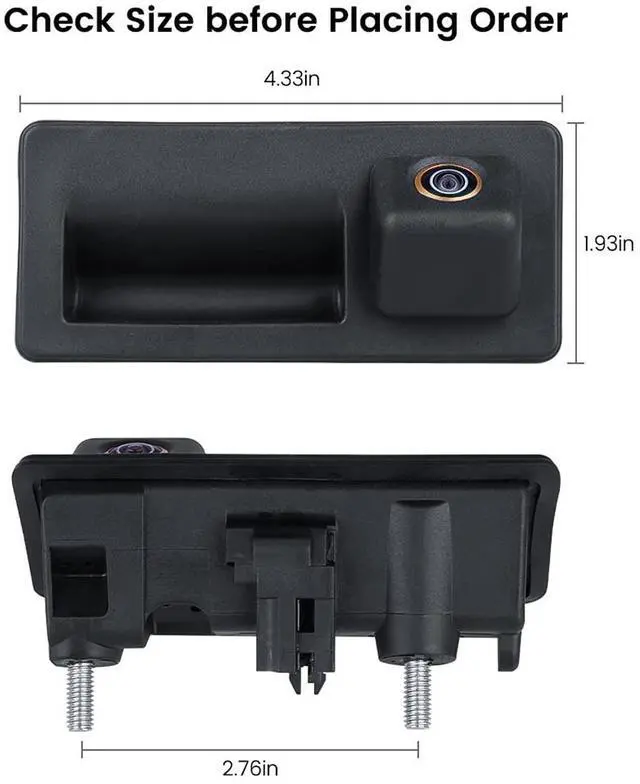 Alt view image 3 of 6 - AHD 1080P Backup Camera, Car Reverse Camera for Audi A4L A5 A3 Q3 Q5 RS6 for VW Passat Tiguan Jetta Touareg Skoda, ONLY Work with Monitor Radio Head Unit Supporting AHD 1080P Video Signal