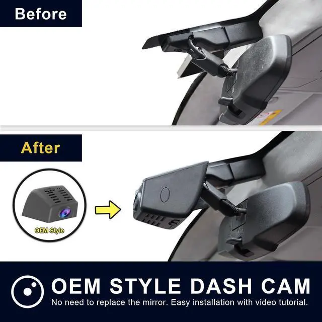 Alt view image 6 of 6 - 4K Dash Cam Custom fit for Subaru Ascent 2019 2020 2021 2022 (Model A),Limited Onyx Edition Premium Touring etc, Integrated OEM Look, UHD 2160P Video, App & WiFi, 64GB Card