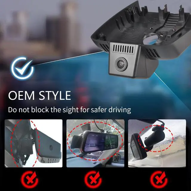 Alt view image 5 of 6 - 4K Dash Cam Custom fit for Chevy 3rd Gen Traverse 2024-2026 (Model C), L LS Cloth LT Leather RS Premier Country, Free App & WiFi, GPS, 64GB Card
