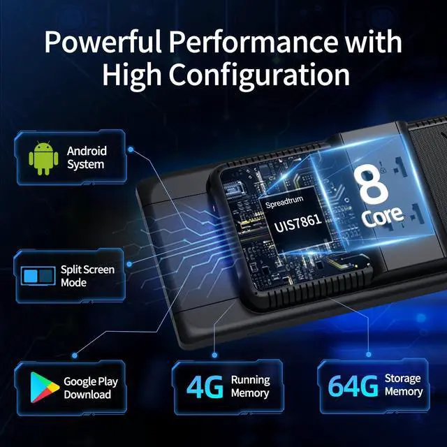 Alt view image 2 of 6 - 11.3" QLED Android 8Core 4G+64G Carplay Screen for Car Android Auto & Carplay Screen with Net-Flix YouTube Google Play 1080P Rear Camera Split Screen GPS Navigation Voice Control