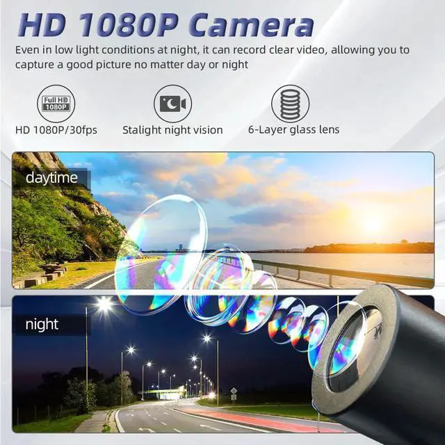 Alt view image 6 of 6 - WiFi Bicycle Rear Camera with Tail Light, WiFi HD 1080P 150° Wide Angle Lens Intelligent Vibration Detection Power on/Off Waterpoof Bike Dash Camera, Starlight Night Vision G-Sensor (Black2)