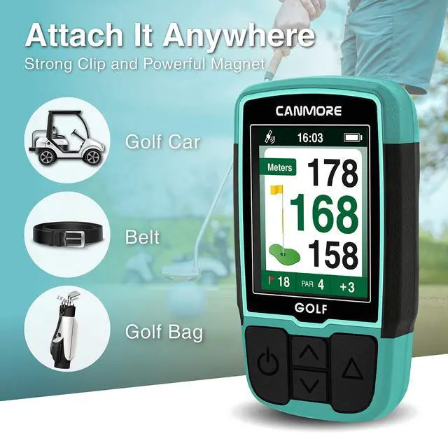 Alt view image 5 of 6 - HG200 PRO Handheld GPS Golf Device, 41,000+ Free Preloaded Worldwide Course, Upgraded IC Chip, USB Micro Charging Cable, Black