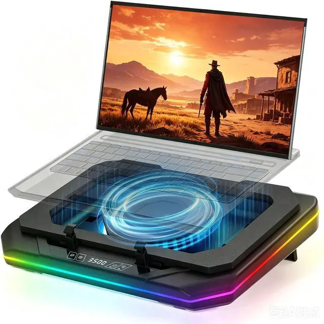 Main image of Cooling Pad for Lenovo Legion 9i 7i 5i 5 7a 5a Pro 9i 7i 5i 5 7a 5a Legion Slim 5 7 7i 5i 9i 5a Gaming Laptop,It is Undisputed King of Heat Dissipation with Powerful Turbo Fan Can Fast Cooling