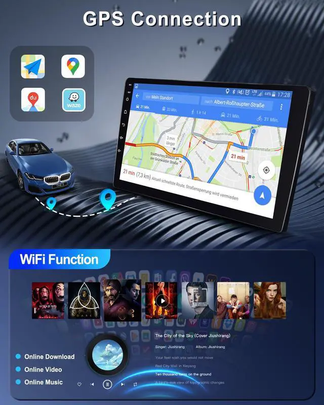 Alt view image 4 of 6 - 8Core 6G+128G Android 15 Car Radio for Honda CRV 2002-2006, Wireless Carplay Android Auto, 5GWIFI GPS, 9 inch IPS Touch Screen Radio Bluetooth 5.0, FM RDS SWC DSP AHD Backup Camera