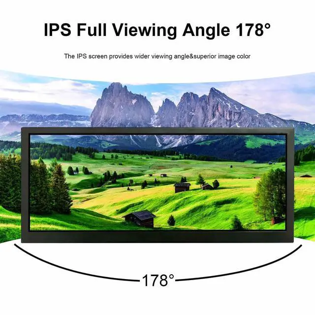 Alt view image 2 of 6 - 10.3'' 1920x720 Touchscreen Monitor IPS Small Stretched Bar LCD | with Mini H/D USB-C Video Input for Computer Laptop PC Industrial Secondary Display