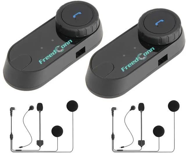 Main image of Motorcycle Bluetooth Headset TCOM VB Motorcycle Helmet Speakers 3 Riders Paring 800M 2 Riders Talking Helmet Intercom for Motorbike/Universal Fitment/Music Sharing/FM/Hard&Soft Mic/2Pack