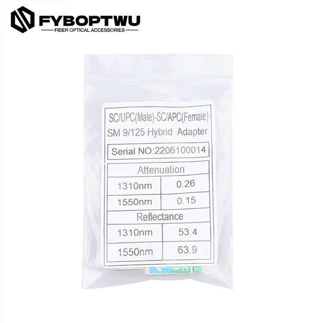Alt view image 6 of 6 - 20pcs Fiber Optical Adapter - SC/UPC Male to SC/APC Female, SM Singlemode Hybrid Optical Fiber Convertor/Coupler