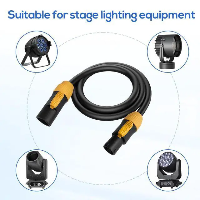 Alt view image 6 of 6 - 12AWG PowerCon True Male to Female Cable,Seetronic SAC3FX to SAC3MX PowerCon Extension Cable,IP65 Profeesional Hand-Built-25FT