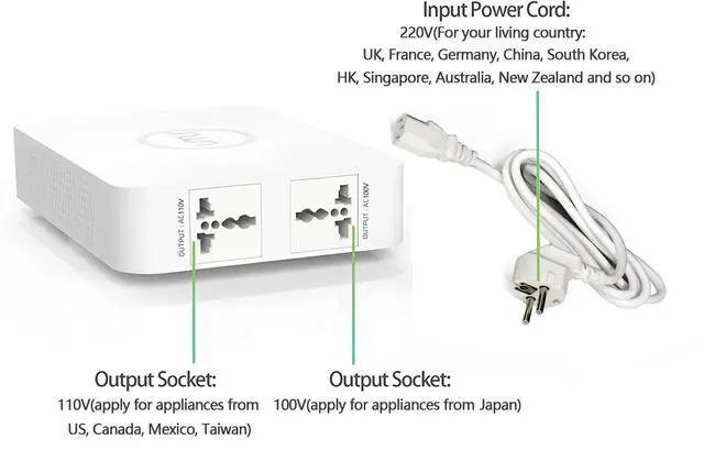 Alt view image 3 of 6 - Step Down Voltage 220v to 110v Converter, Travel Power Voltage Converter 220V to 110V 500W, Good Power Transformer for Overseas, Step Down Converter - US to Europe Voltage Converter