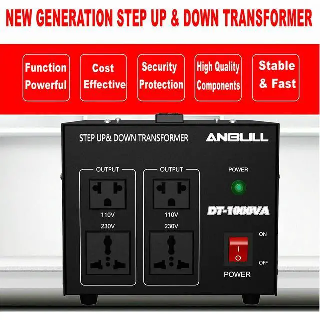 Alt view image 4 of 6 - Voltage Converter 1000 Watt Voltage Transformer, 220V / 230V / 240 Volt to 110V / 120 Volt or 110V / 120 Volt to 220V / 230V / 240 Volt, Heavy Duty Step Up & Down Transformer Converter