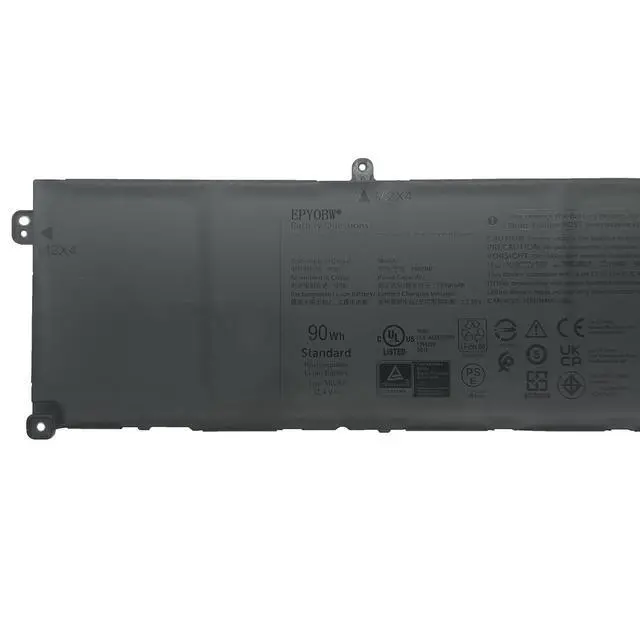 Alt view image 2 of 6 - M02R0 Laptop Battery 90Wh 7792mAh 6-Cell 11.55V Compatible with Dell Alienware x16 R1 / Alienware x16 R2 Series MO2R0 HP26N