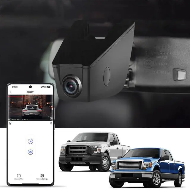 Main image of 4K Dash Cam for Ford F150/F250/F350 2021-2026 (Model A), Front 4K Dash Camera, UHD 2160P Video, OEM Style, WiFi & APP, Loop Recording, G-Sensor, 24H Parking Monitor + 128GB Card
