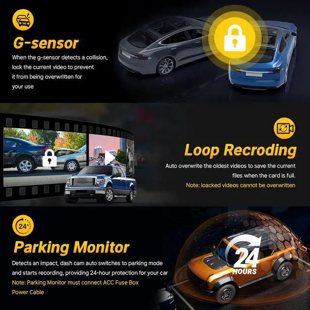 Alt view image 6 of 6 - 4K Dash Cam fit for Honda CR-V 2023 2024 2025 2026 Sport Touring EX EX-L Hybrid (Gen6), UHD 2016P, OEM Look, In-dash WiFi & APP, Loop Recording, G-Sensor, 24H Parking Monitor, 128GB Card-Grey