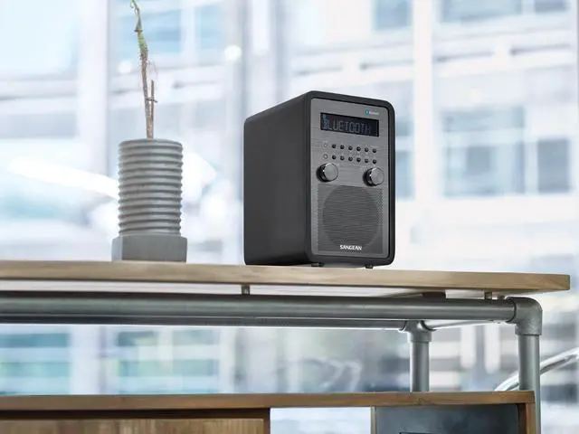 Alt view image 3 of 4 - WR-50 AM/FM-RBDS/Bluetooth Wood Cabinet Table Top Radio Black