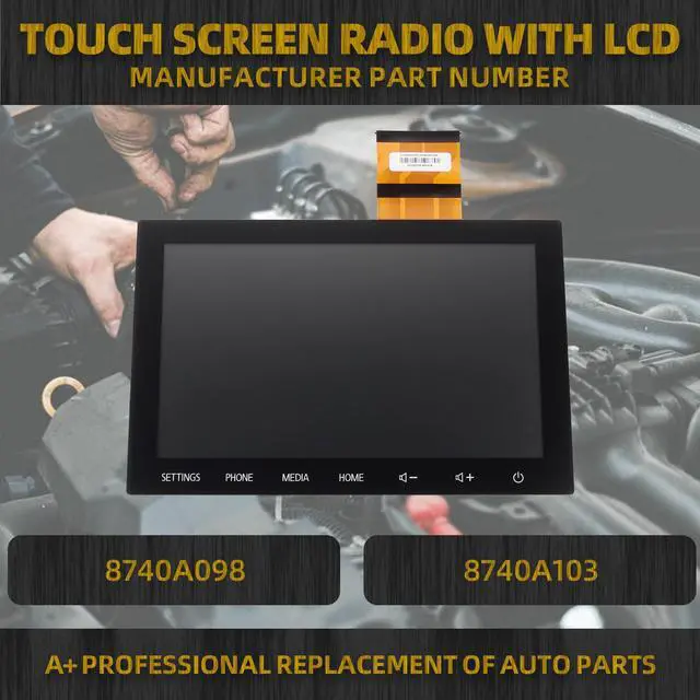 Alt view image 2 of 6 - 8" Touch Digitizer LCD Screen Radio Compatible with 2020 2021 2022 Mitsubishi Outlander Replaces 8740A103 8740A098